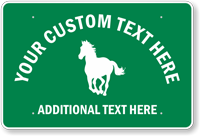 Customized Animal Crossing Horse Sign