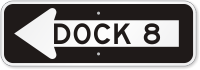 Dock 8 Left Direction Arrow Sign