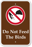 Do Not Feed The Birds Sign with Symbol