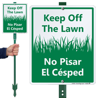 Keep Off Lawn Sign No Pisar El Cesped