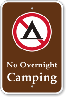 No Overnight Camping