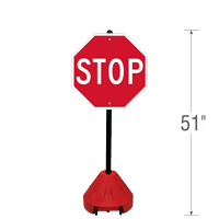 Stop 48in Portable Sign Holder Kit