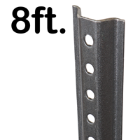 Standard U Channel Sign Black Post  8' tall
