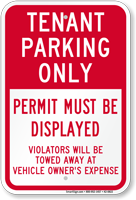 Tenant Parking Display Permit