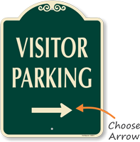 Visitor Parking Arrow SignatureSign