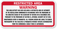 Warning This Area Declared A