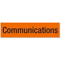 Communications  (2 1/4in. x 9in.)