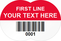 Custom Barcode Label Template 0.75" x 1.125"