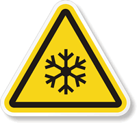 ISO W010  Freezing Hazard Symbol Label