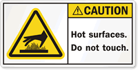 Hot surface. Do not touch.