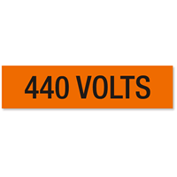 440 Volts Marker Label Large (2 1/4in. x 9in.)