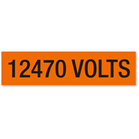 12470 Volts Marker Label Large (2 1/4in. x 9in.)