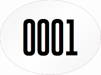 Oval Custom Template  Numbering