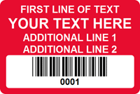 Rectangular Custom Label Template 1" x 1.5"
