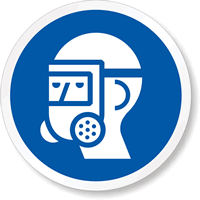 ISO M017  Wear a Respirator Symbol Label