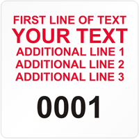 Square Custom Template  Numbering