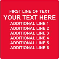 Square Custom Template  Text