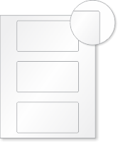 Blank Laser Printing Vinyl Label Sheets 3 Labels/Sheet