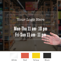 Customizable Logo and Timing Single Sided Label