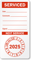 Punch Out Next Service Label