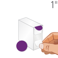 Purple Color Coded Label