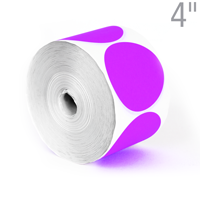 Purple Circular Color Coded 500 Labels/Roll