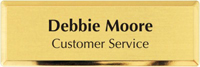 Customized Gold Metal Name Badge