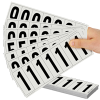 Aluminum 2.25" Numbers and Letters Character black on silver 09Kit