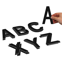 Die Cut Vinyl Letters Set 5 Inch Tall Black