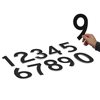 Die Cut Vinyl Numbers Set 8 Inch Tall Black