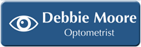 Customizable Optometrist LaserLogo Name Badge with Ophthalmology Symbol