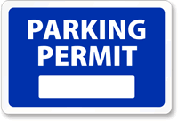 Parking Permit for Inside of Car Window