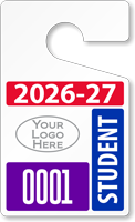 Plastic ToughTag™ for High School Parking Permits