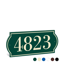 PermaCarve Sign Colonial Address Plaque  Four Numbers