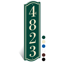 PermaCarve Sign Colonial Address Plaque  Four Numbers