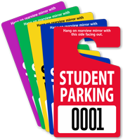 ToughTag™ Standard Sized Rearview Mirror Parking Passes