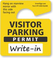ToughTag™ Small Rearview Mirror Hang Tag Yellow