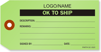 Custom OK to Ship Label [add name/logo]