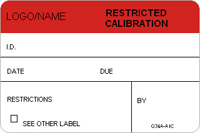 Restricted Calibration Label [add name or logo]