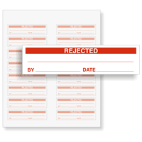 Calibration Labels Red On White