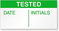 ½” x 1” Mini Calibration Label