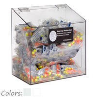 300 Pair Foam Ear Plug Dispenser With Lid Table Or Wall Mount For Easy Access
