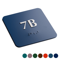 4x4 inch Custom Braille Room Number Sign