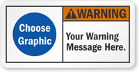 Custom ANSI Sign Add Warning Message Choose Clipart