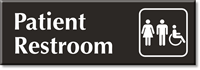 Patient Restroom Sign with Unisex and Handicap Symbol