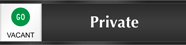 Private  Vacant/Occupied Slider Sign