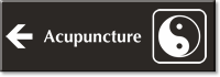 Acupuncture Engraved Sign Taiji Left Arrow Symbol