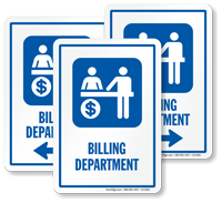 Billing Department  with Billing Counter Symbol