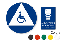 California Wall Door All Gender Restroom 2 Signs/Kit