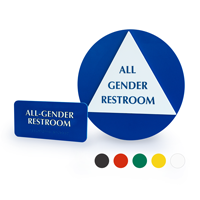 California Wall Door All Gender Restroom 2 Signs/Kit
